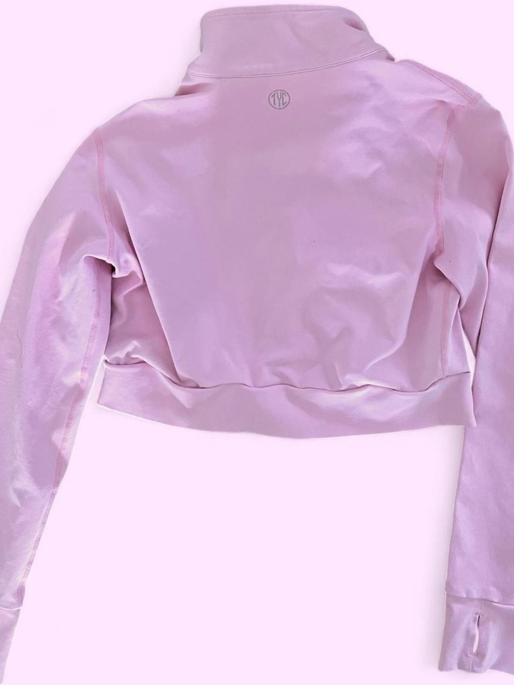TYR Light Pink Cropped Zip Jacket - Picture 2 of 3